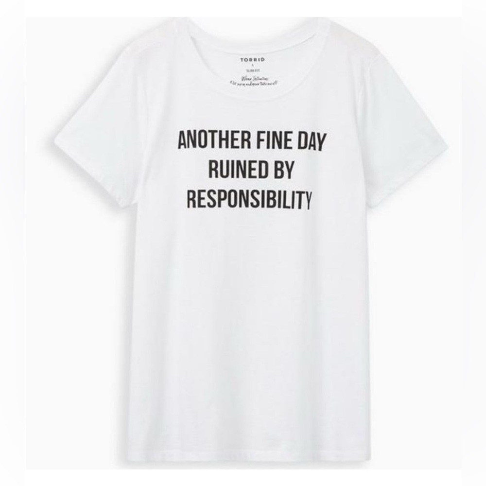 Torrid White Another Day Graphic Tee - Short Sleeve